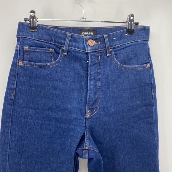 Express mom jean super high rise stretch cropped - Picture 5 of 6